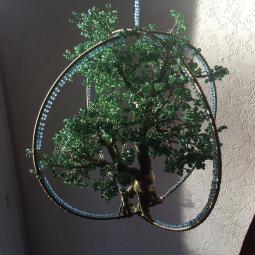 Mobile arbre de vie-fil de laiton, perles de rocaille-950 euros