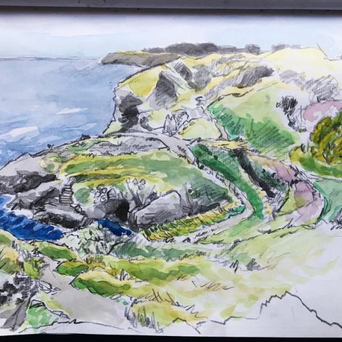 carnet de croquis aquarelle-Bretagne