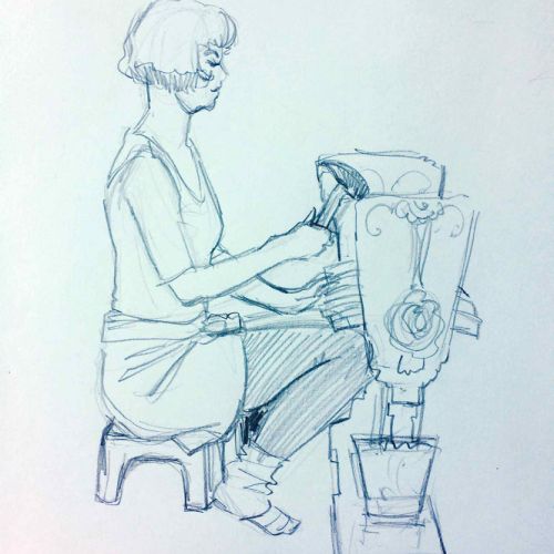 croquis sur le vif-crayon de papier