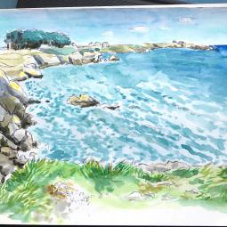 carnet de croquis aquarelle-Bretagne