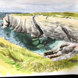 carnet de croquis aquarelle-Bretagne